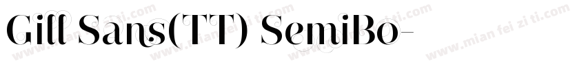 Gill Sans(TT) SemiBo字体转换